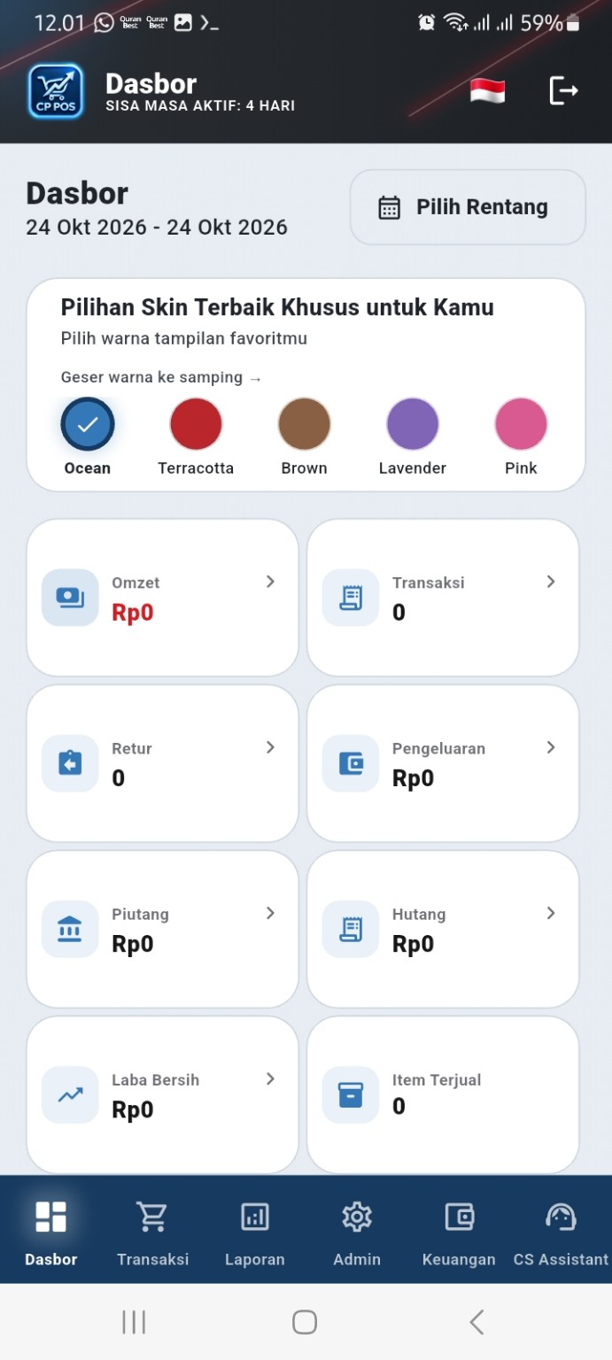 Dashboard CP POS